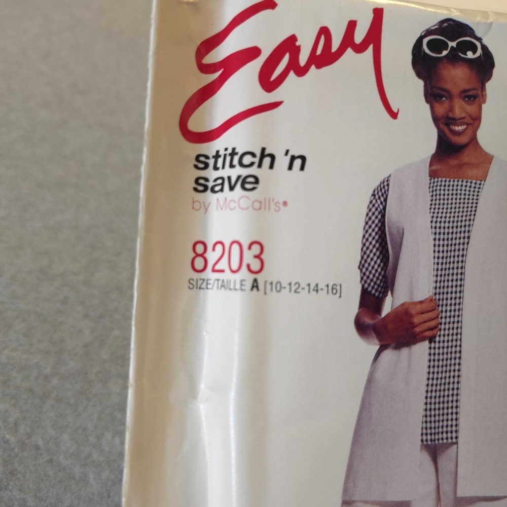 Vintage McCall's 8203 Stitch 'n Save Pattern Sz 10-16 Uncut Easy Shorts Top - Picture 2 of 6